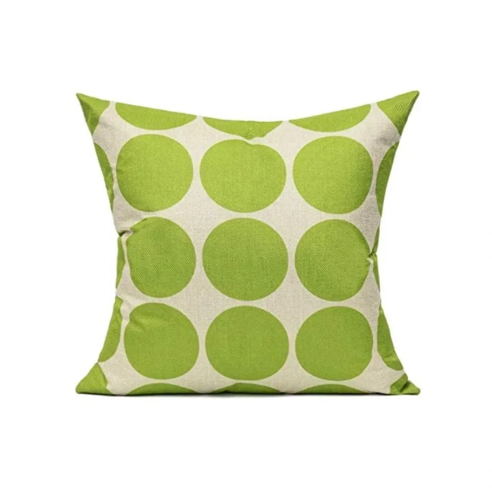 Luxury Home | Set of 4 Chic Lime Green Geometric Pattern Throw Pillow Covers
